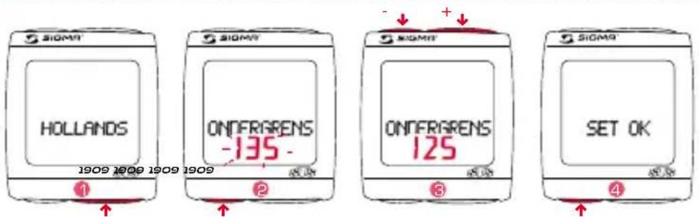 SIGMA BC 191 HR - INStELLEN VAN DE BoVEN-/oNDERGRENS HARtSLAG - 1