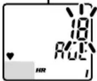 Vetta V100HR - SETUP: AGE, MAXIMUM HEART RATE & HR TARGET ZONE - 1