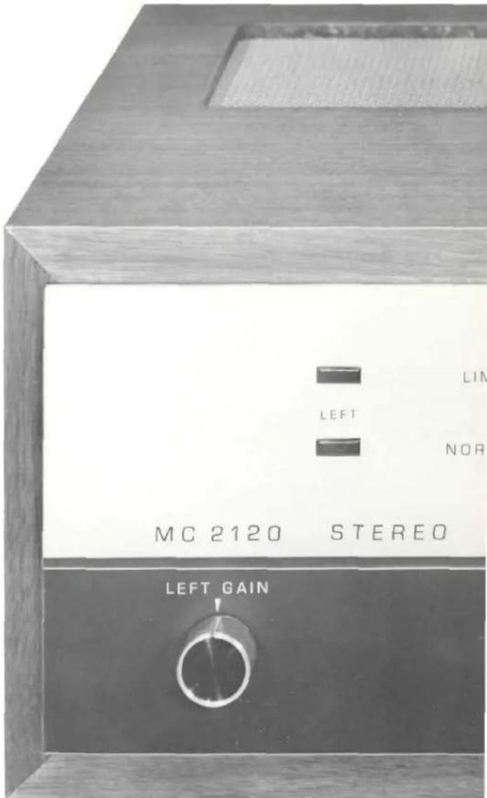 MCINTOSH MC-2120 - Front Panel Information - 1