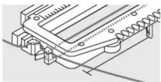 BERNINA Activa 145 - Hooking the cord in the buttonhole foot with slide No. 3A - 2