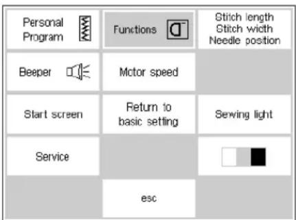 BERNINA Artista 165 - Programming functions - 1