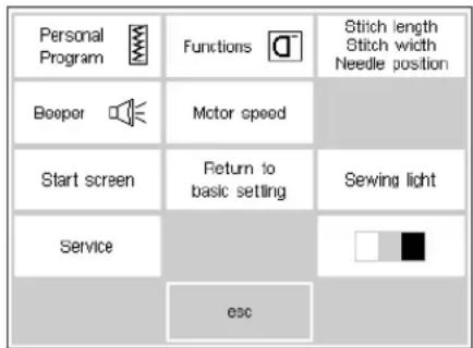 BERNINA Artista 165 - Leave Setup program - 1