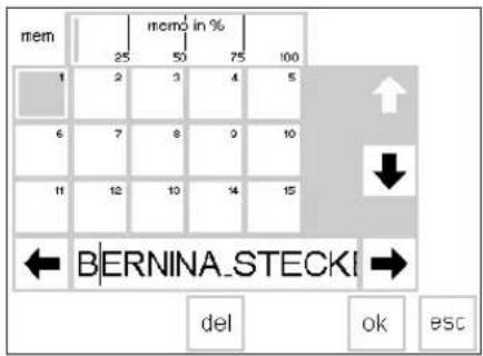 BERNINA Artista 165 - Open individual memory - 1