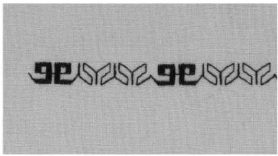 BERNINA Artista 165 - Examples of programmed stitch with function - 1
