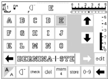BERNINA Artista 165 - Memory sub-division - 1