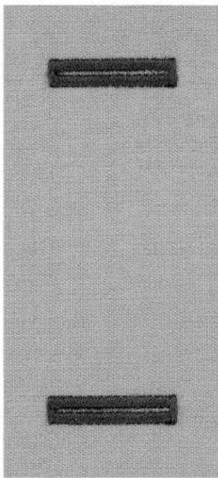 BERNINA Artista 165 - Programmed buttonhole on a different fabric - 1