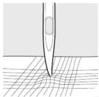 BERNINA Artista 165 - Needle and fabric / Condition of needle - 3