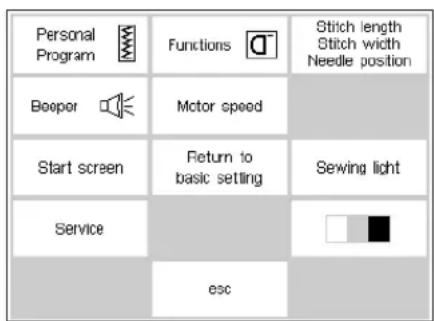 BERNINA Artista 165 - Practical stitch button - 6