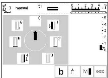 BERNINA Artista 165 - Open buttonhole screen - 1