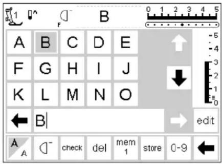 BERNINA Artista 165 - Programming letters/numbers - 1