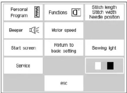 BERNINA Artista 165 - Screen contrast - 1