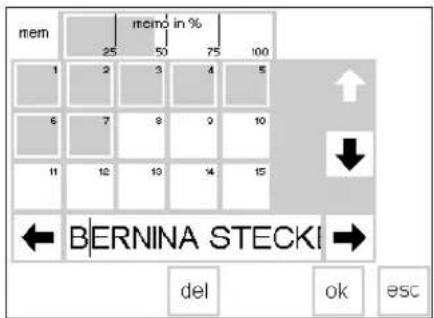 BERNINA Artista 165 - Memory capacity - 1