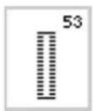 BERNINA Artista 165 - Keyhole buttonhole with horizontal bartack - 1