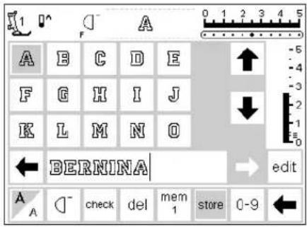 BERNINA Artista 165 - Saving memory contents/leave memory - 1