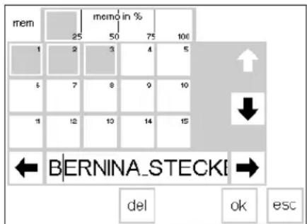 BERNINA Artista 165 - Deleting memory - 1