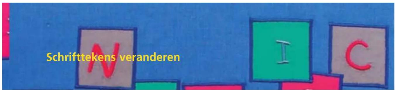 Schrifttekens veranderen N I C