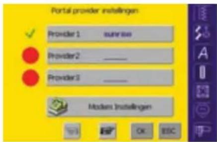 Portal provider installungen Provider 1 : surrisso Provider2 : _ Provider3 : _ Modens installungen