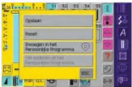 Options Reset Shoege in het Persoorlijke Programma Shoege in het Persoorlijke Programma