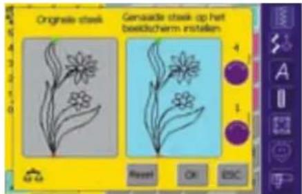 Origraide cheek Gensade cheek op het beelducherm installen. 4 A I 1 OK ESC Az-Ok Reset