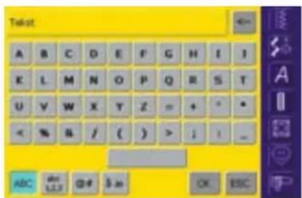 Telot A B C D E F G H I I K L M N O P Q R S T U V W X Y Z = + - < % & / ( ) > ; ! - _ ABC abr L13 @F $ an OK ESC