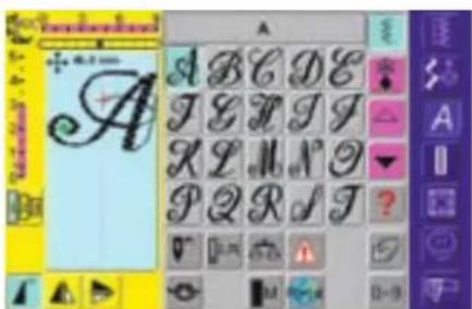 BERNINA Artista 200 - Monogramletters met sjabloon positioneren - 1