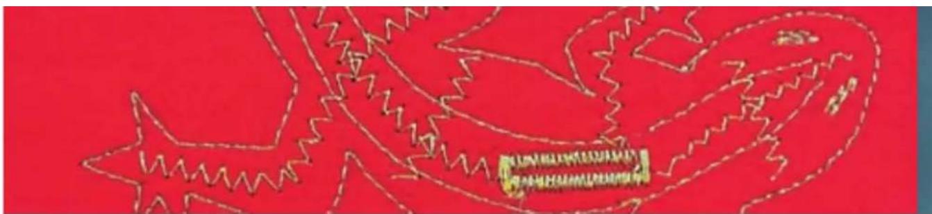 BERNINA Artista 200 - Afstand tussen de stiklijnen veranderen - 1