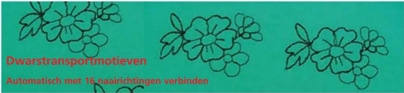 Dwarstransportmotieven Automatisch met 16 naairichtingen verbinden