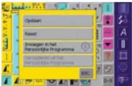 Options Reset Immogen in het Persoelijke Programme Immogen in het Persoelijke Programme