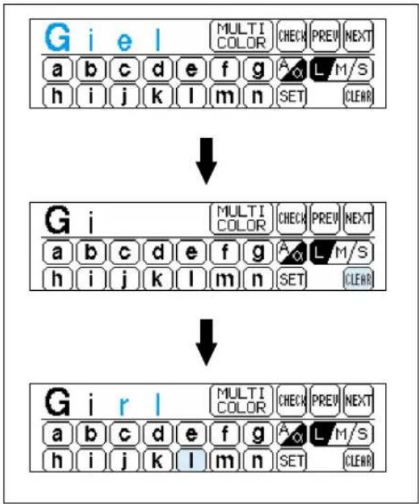 BROTHER PE-190D - Correcting characters - 3