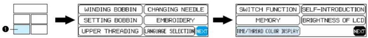 BROTHER PE-190D - Displaying the embroidery time for one-point patterns - 2