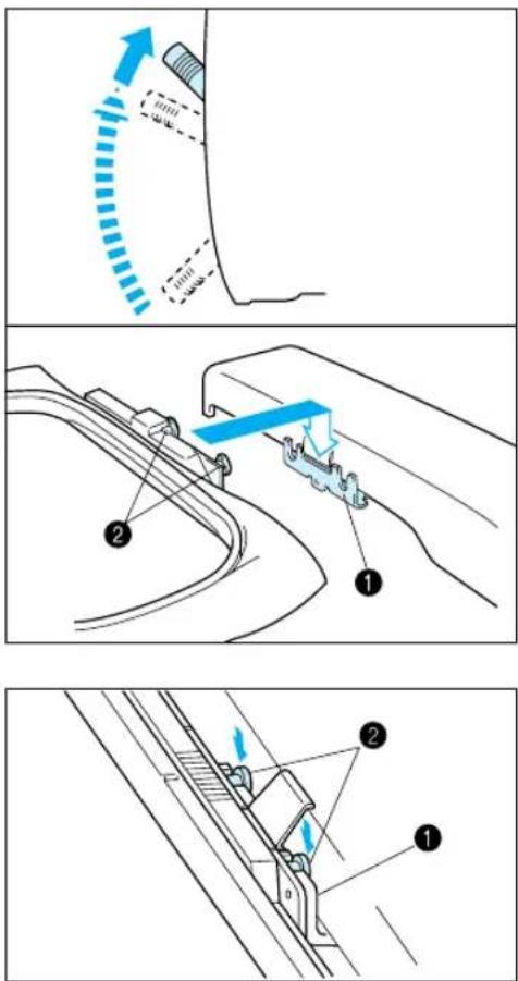 BROTHER PE-190D - Fitting the embroidery frame to the machine - 1