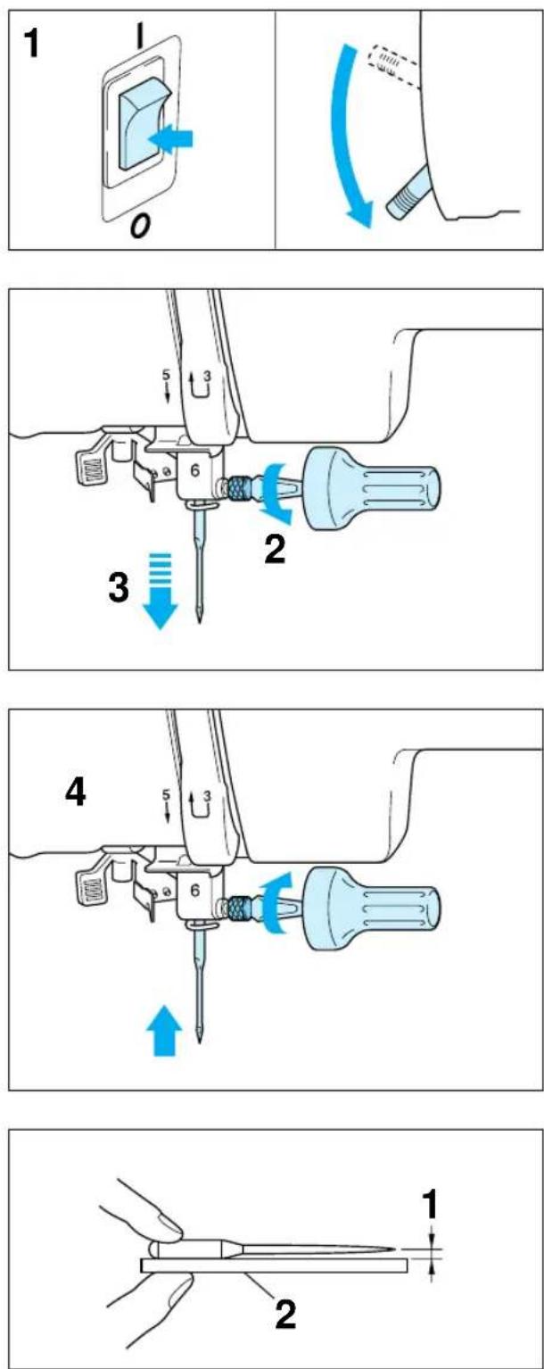 BROTHER PE-190D - Set the needle securely. - 2