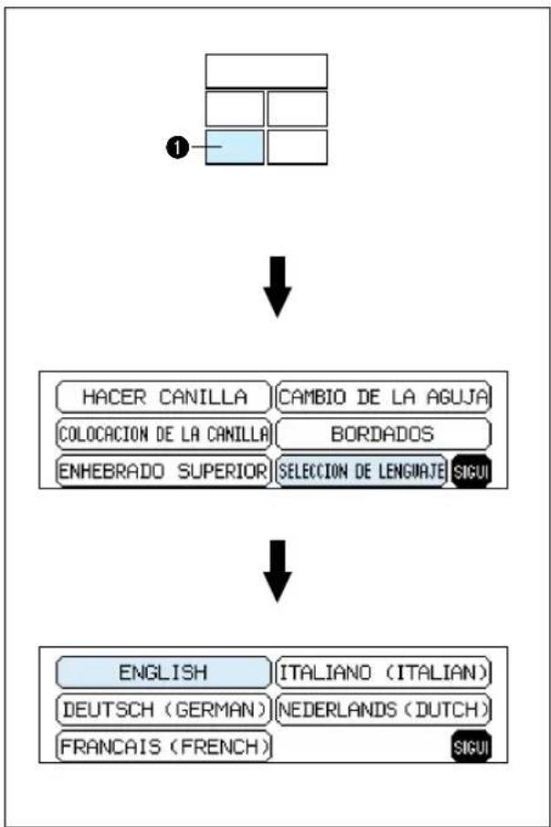 BROTHER PE-190D - How to clear the language selection - 1