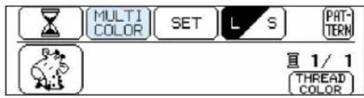 BROTHER PE-190D - Embroidering a single color pattern when "MULTI COLOR" is displayed - 2