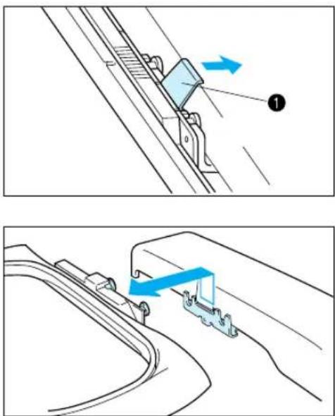 BROTHER PE-190D - Removing the embroidery frame - 1