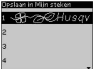 Opslaan in Mijn steken 1 2 3 4