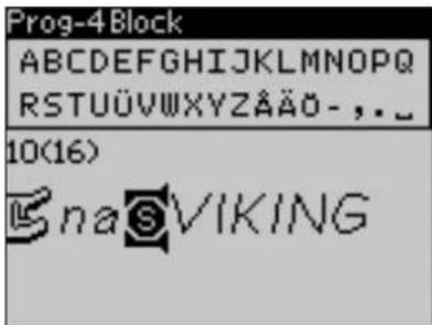 Prog-4 Block ABCDEFGHIJKLMNOPQRSTUVWXYZAÖ- , . _ 10(16) SnaSVIKING