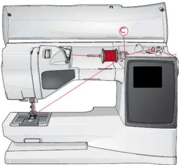 HUSQVARNA Eden Rose 250C - DE SPOEL OPWINDEN ALS DE MACHINE INGEREGEN IS - 2