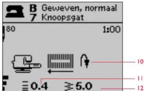 B Geweven, normal 7 Knoopsgat 80 1:00 ≡ 0.4 ≧ 5.0 10 11 12