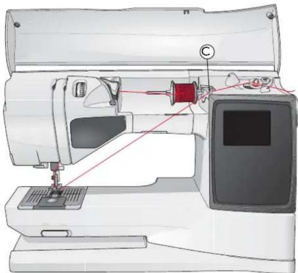HUSQVARNA Sapphire 835 - Winding the bobbin with the machine threaded - 4