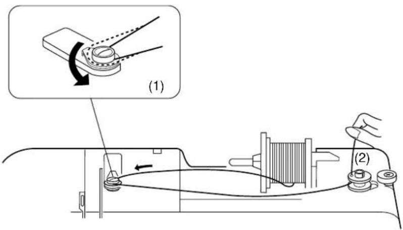 JANOME DC5100 - WINDING THE BOBBIN - 1