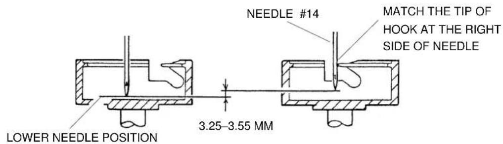 JANOME DC5100 - NEEDLE TO HOOK TIMING - 2