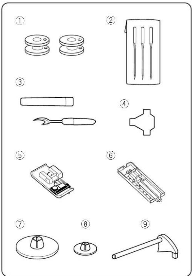 JANOME Jem Gold 3 - Comment attacher le tige d'enroulement de canette - 1