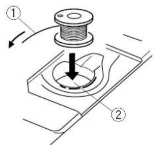JANOME JP720 - Inserting the bobbin - 1