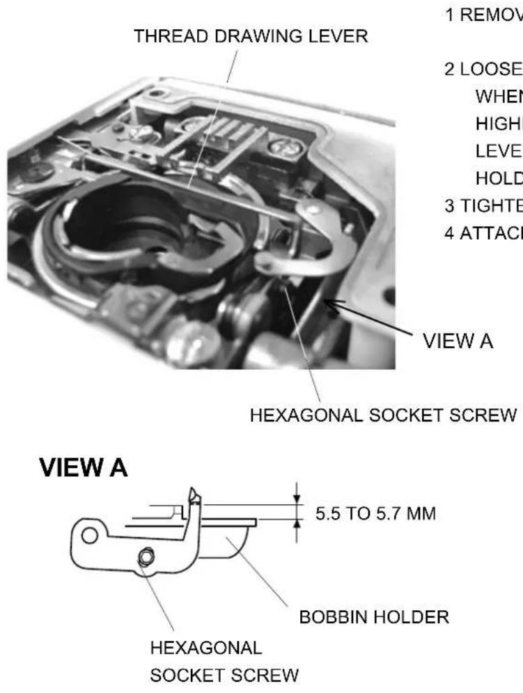 JANOME MC6600P - TO ADJUST THREAD DRAWING LEVER - 1
