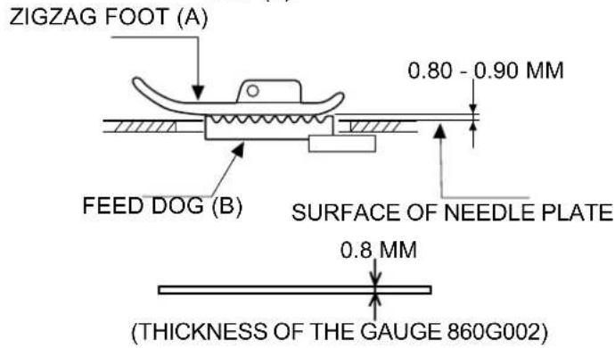 JANOME MC6600P - TO ADJUST THE FEED DOG HEIGHT - 3