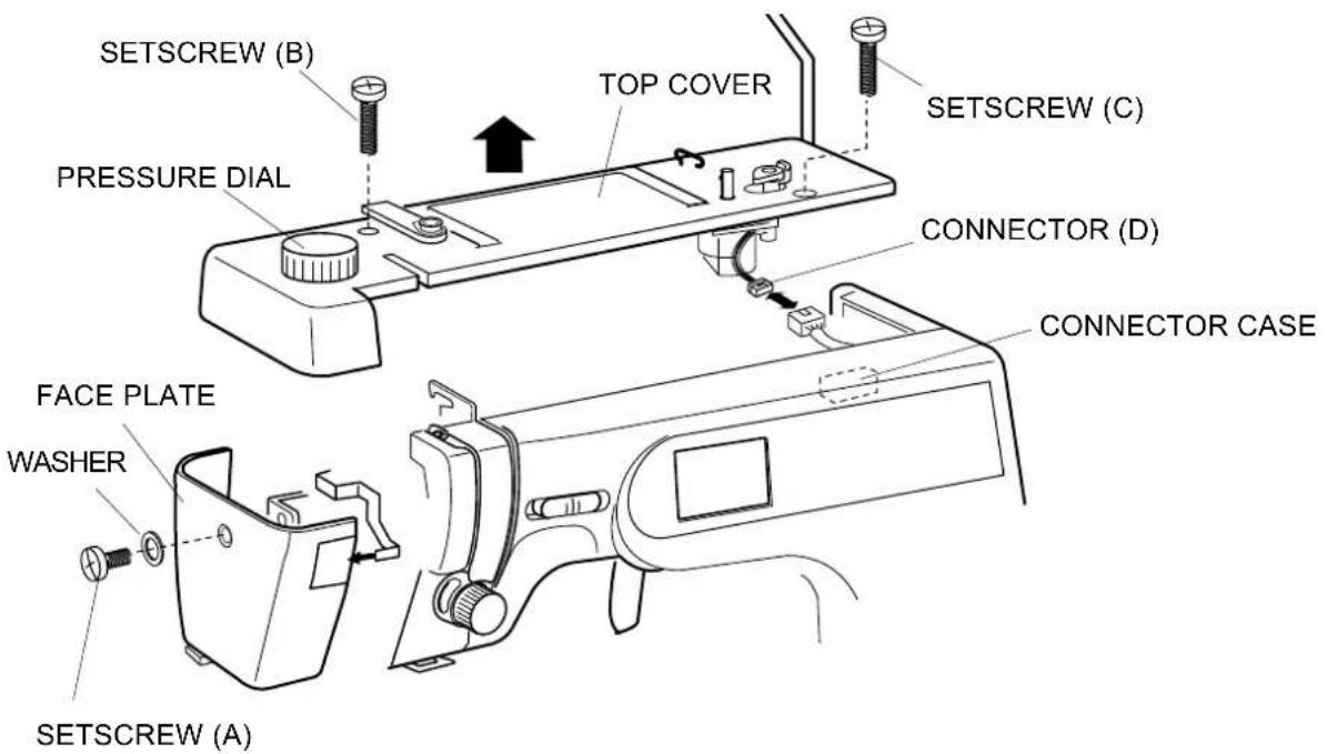 JANOME MC6600P - TO REMOVE FACE PLATE AND TOP COVER - 1