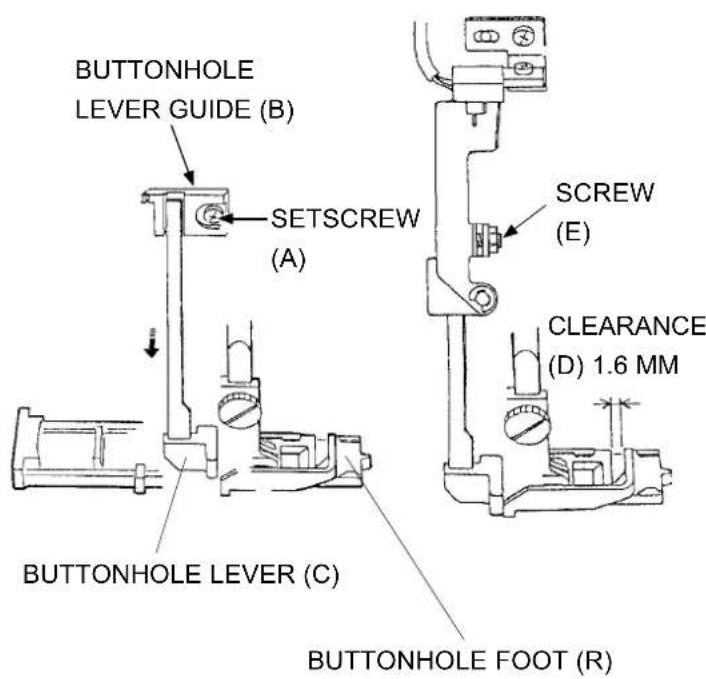 JANOME MC6600P - TO ADJUST BUTTONHOLE LEVER POSITION - 3