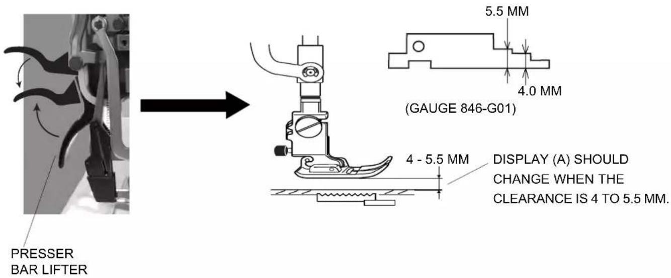 JANOME MC6600P - ADJUSTMENT OF PRESSER BAR LIFTER SWITCH POSITION - 4