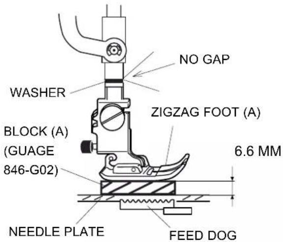 JANOME MC6600P - ADJUSTMENT OF DIRECTION OF PRESSER BAR AND ITS HEIGHT (1) - 3
